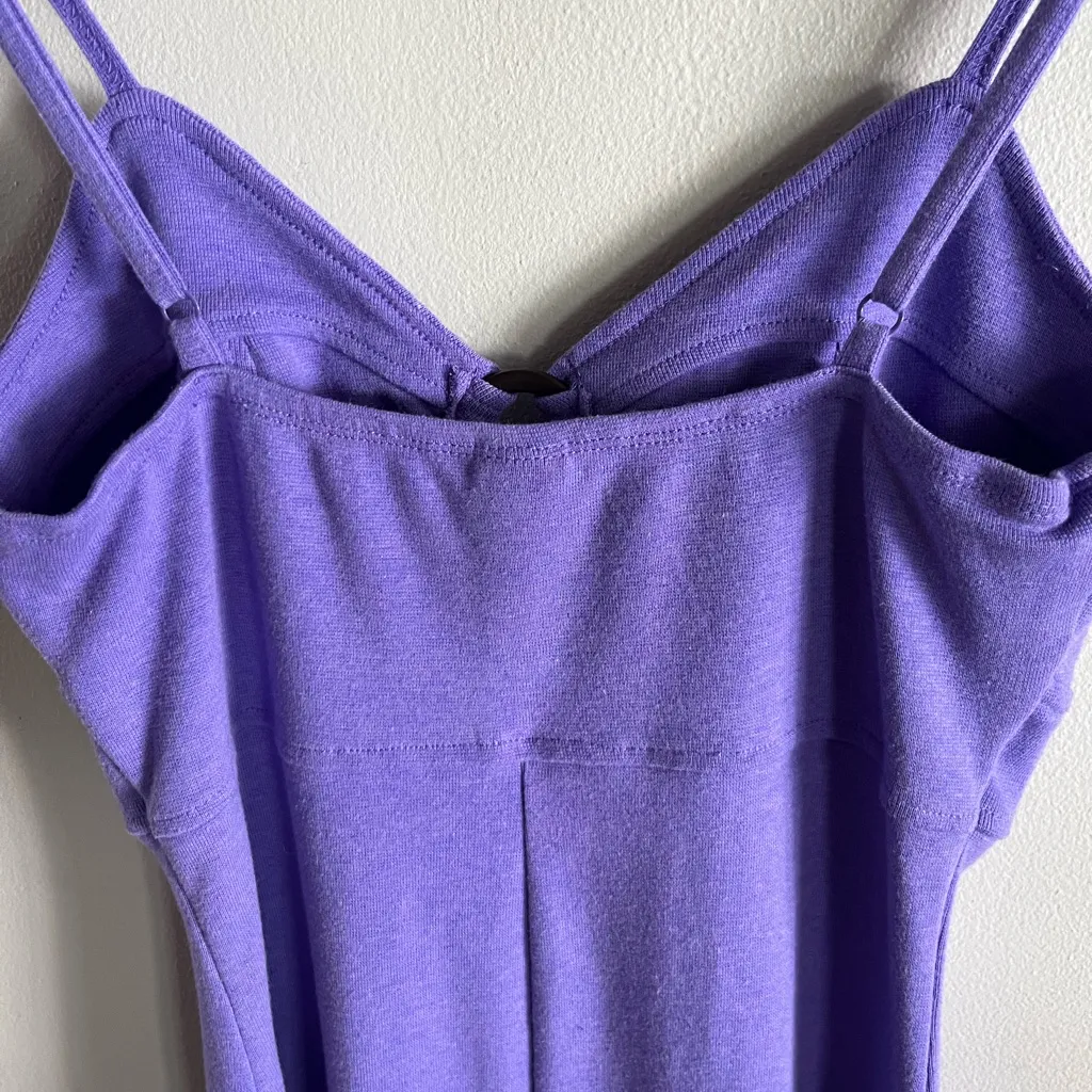 Wild Fable Purple Knit Bodycon Mini Dress M Ring Front Detail Spaghetti Strap - Image 6