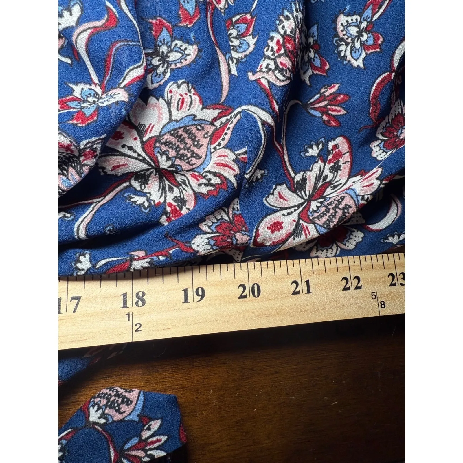 GERARD DAREL Paris Floral Wrap Dress Midi Blue Red White Women Size 10 - Image 11