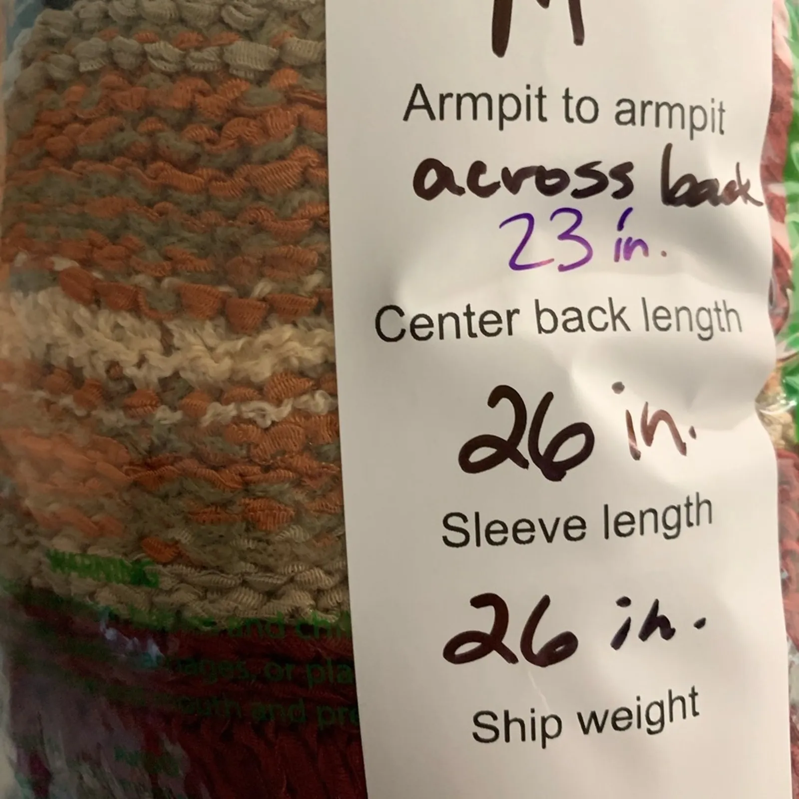 Ethyl M Long Sweater Cardigan Rust Orange burgundy Size M - Image 5