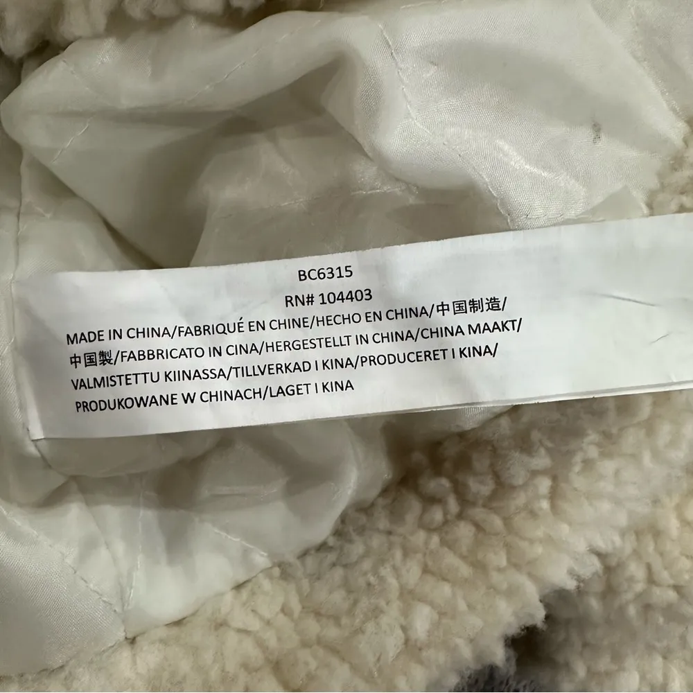 J.O.A. Oversized Faux Sherpa biker jacket - Image 11