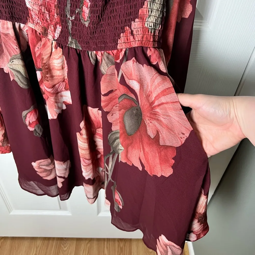 Hutch Anthropologie Bertie Floral Mini Dress M - Image 5