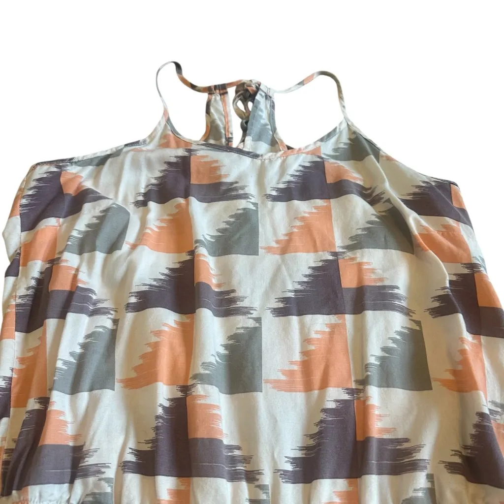 Prana Franny Romper Sleeveless Racerback Shorts Pockets Fun Print Size Medium - Image 4