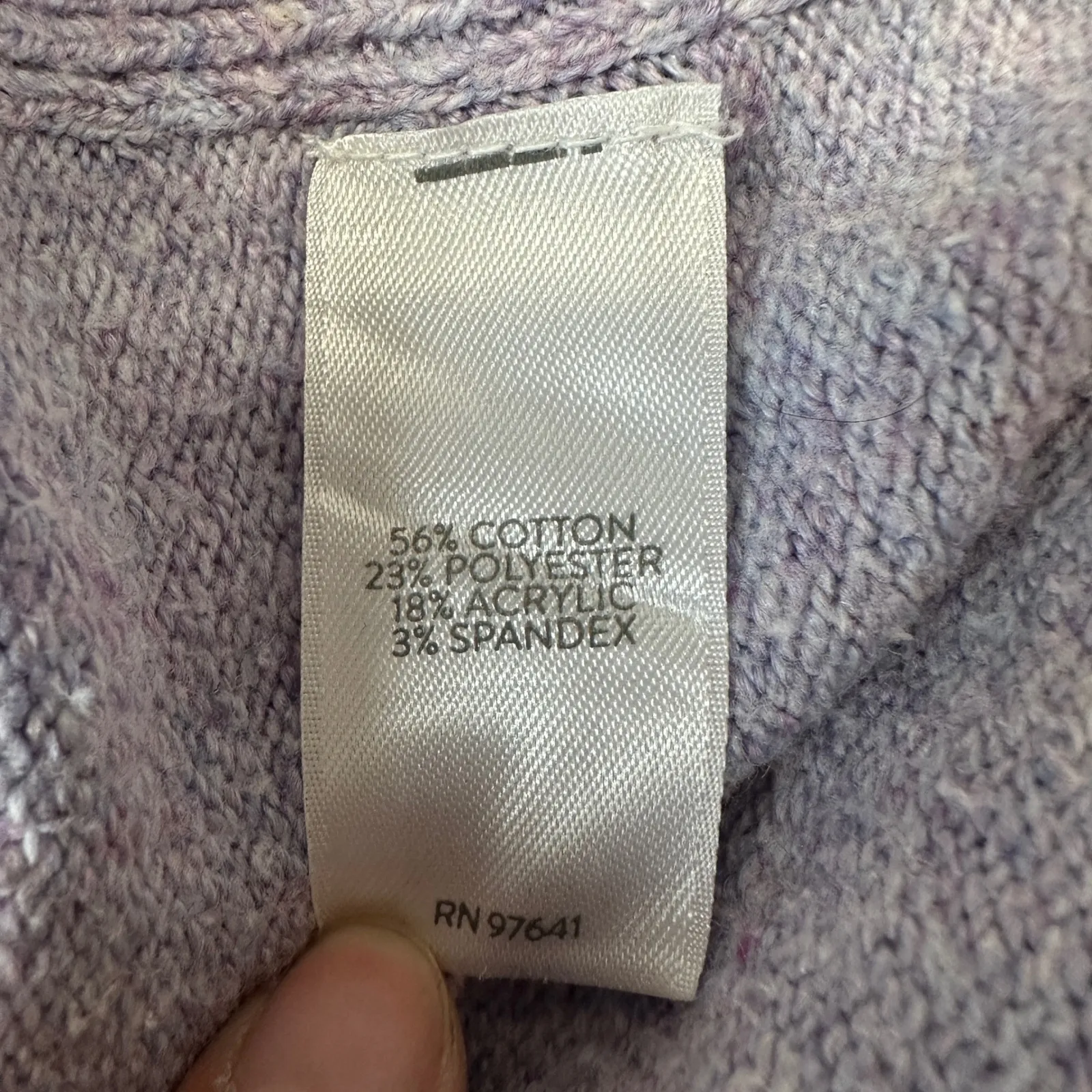 J. Jill Lavender Crew Neck Long Sleeve Knit Sweater Cozy Pullover Women'sā Large Purple - Image 7