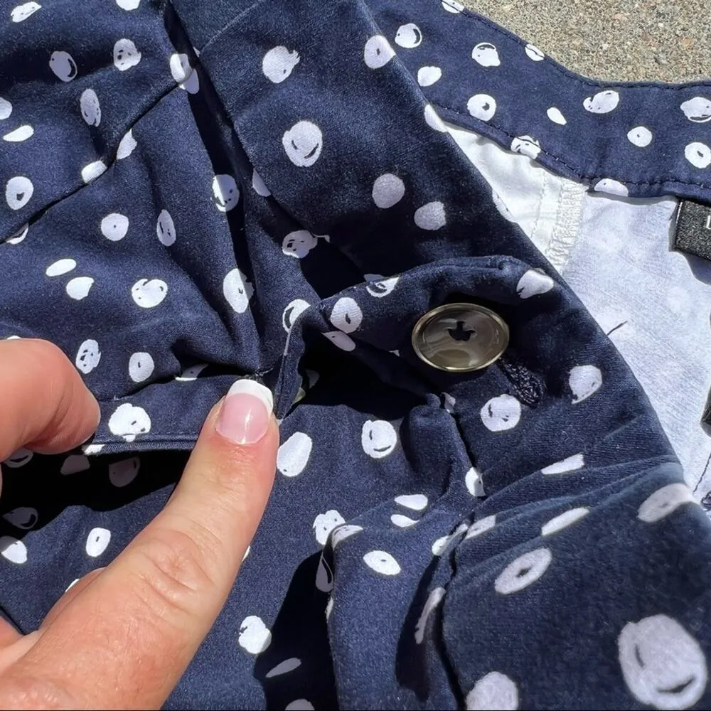 Lane Bryant navy blue polka dot sailor shorts side button Size 16 - Image 5