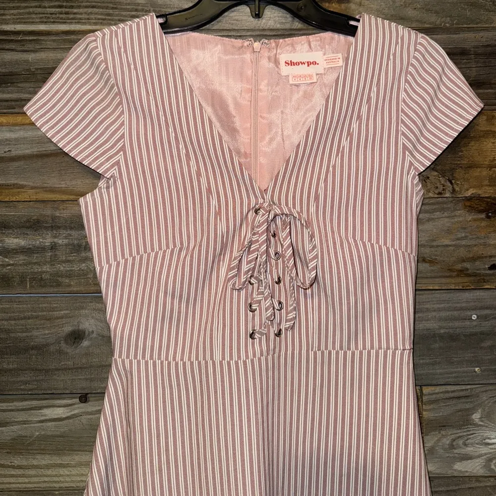Showpo Stripped Summer Mini Dress
Size: 0 Pink - Image 4