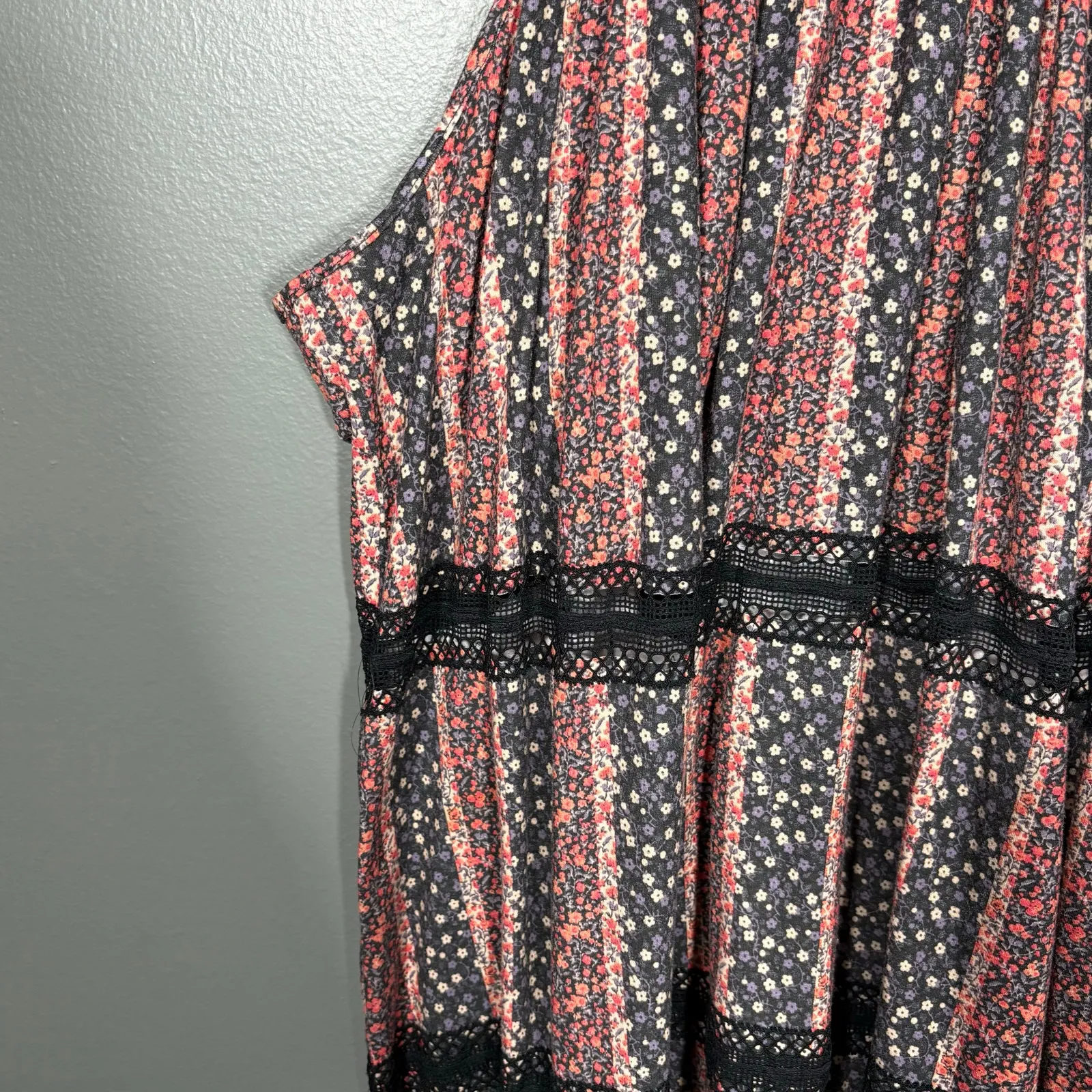 Cacique Floral & Lace Cottagecore Babydoll Chemise - 26/28 - Women's Plus Size - Image 3