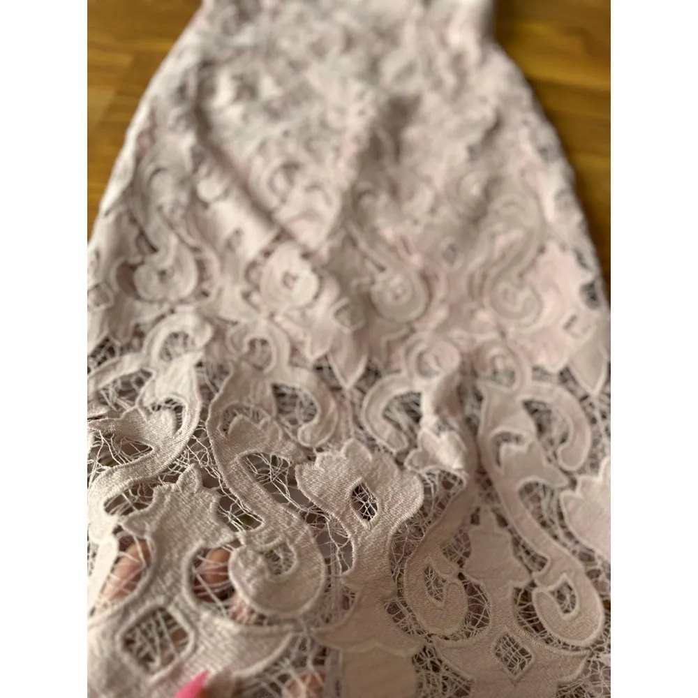 Bardot Bodycon pink rose Lina Lace Sheath Dress size small / 6 - Image 11