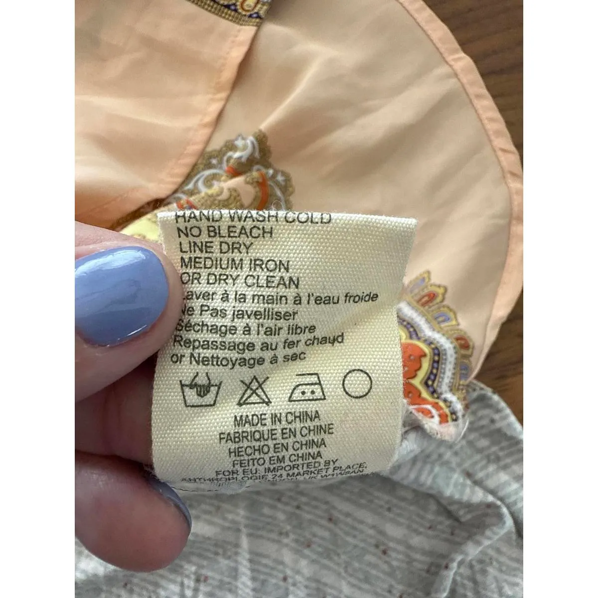 Sleeveless Printed Women's Blouse Size Small Orange - Image 7