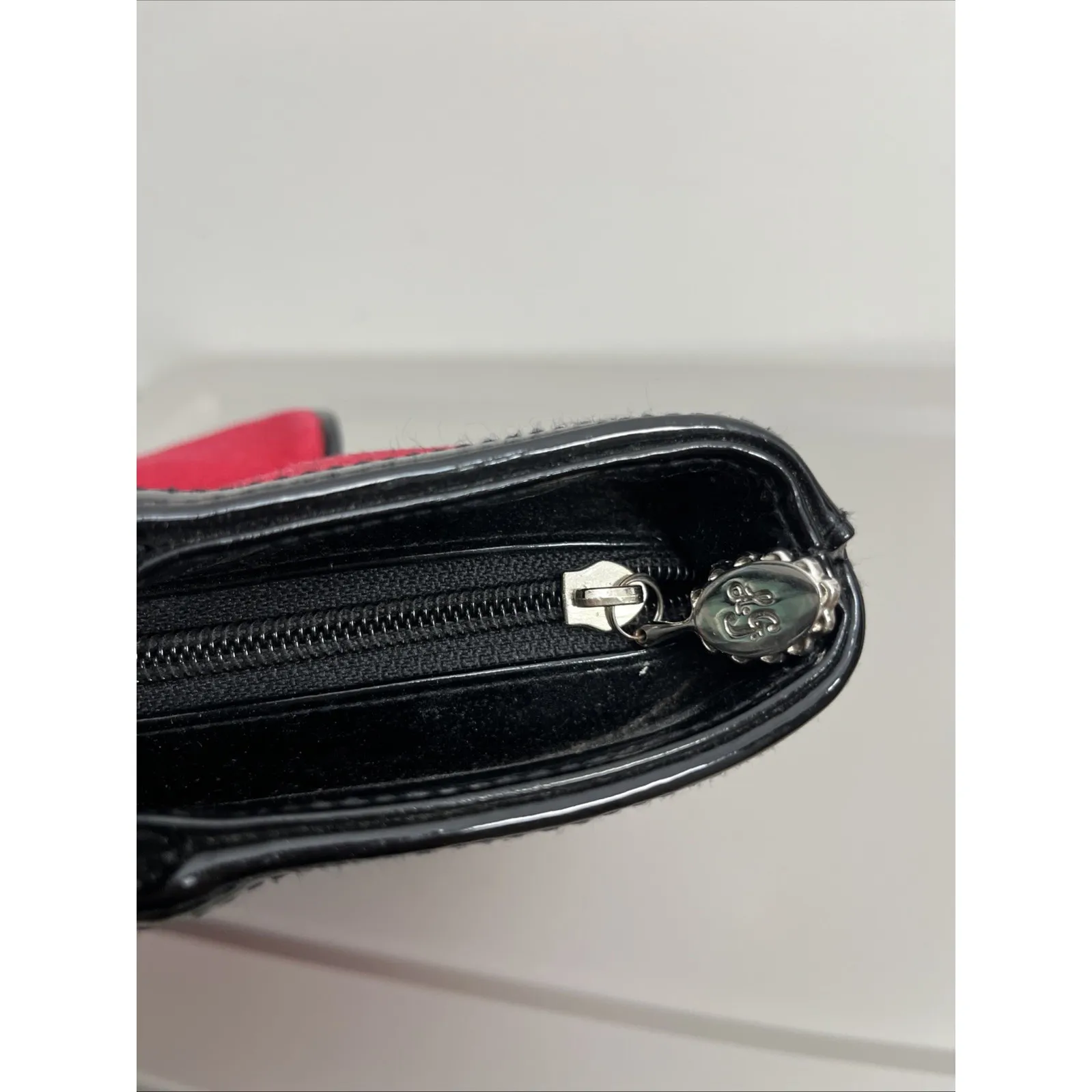 LULU Guinness Cherry Red Retro Tote Handheld Bag Classic Preppy Colorful - Image 10