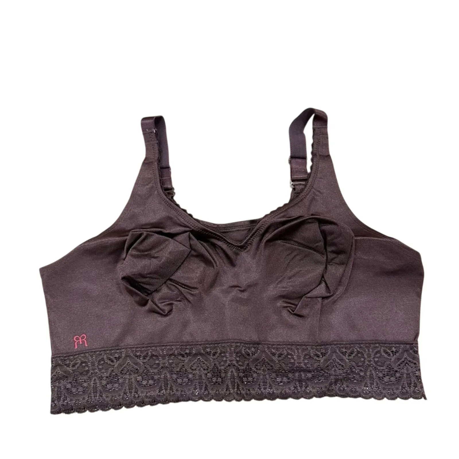 Brand New Ruby Ribbon Women's Size 46 Purple Lace Bralette Bra Demiette - Image 4