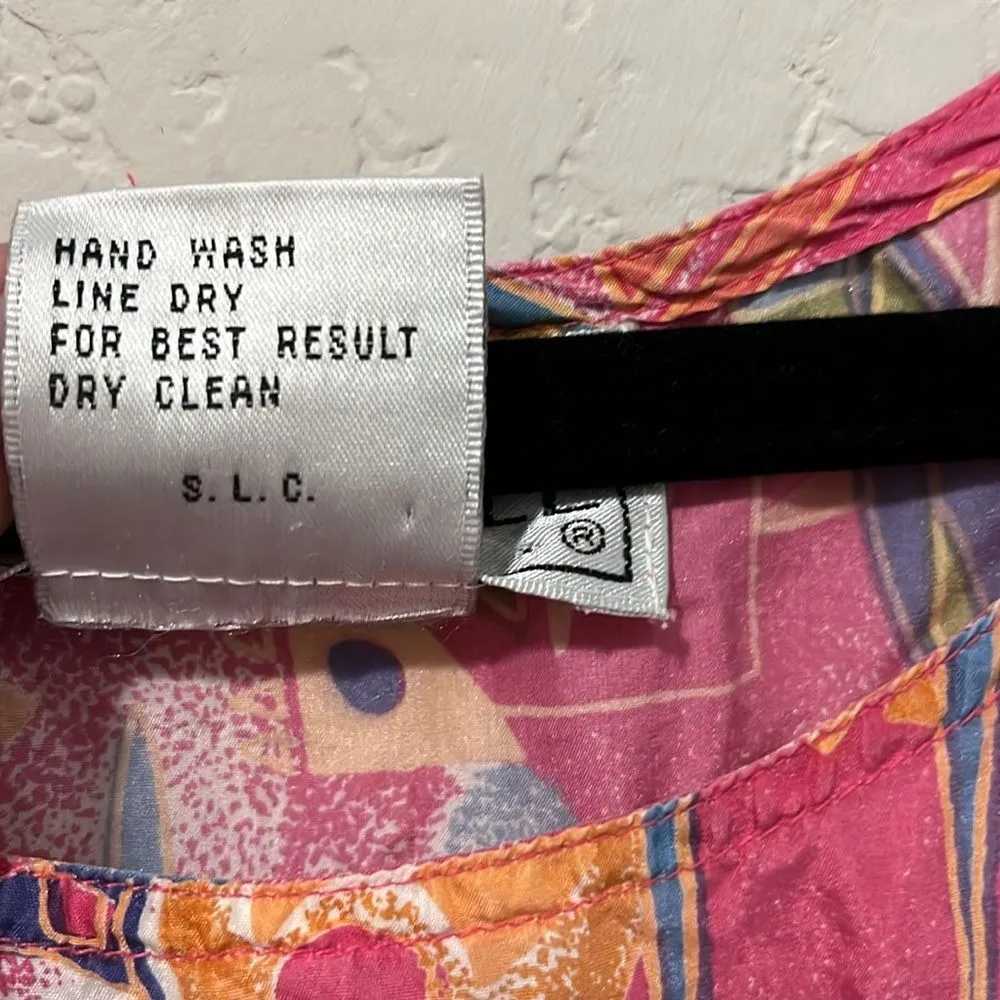 CASUAL ISLE Vintage 80/90's 100% Silk Two Piece Short/Tank Set, Size S Pink - Image 5