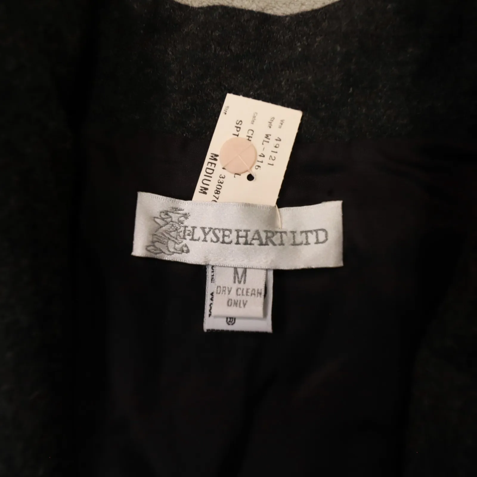 Vintage Ilyse Hart Ltd. Grey Wool Blazer Jacket Womens size Medium Deadstock NWT Gray - Image 3