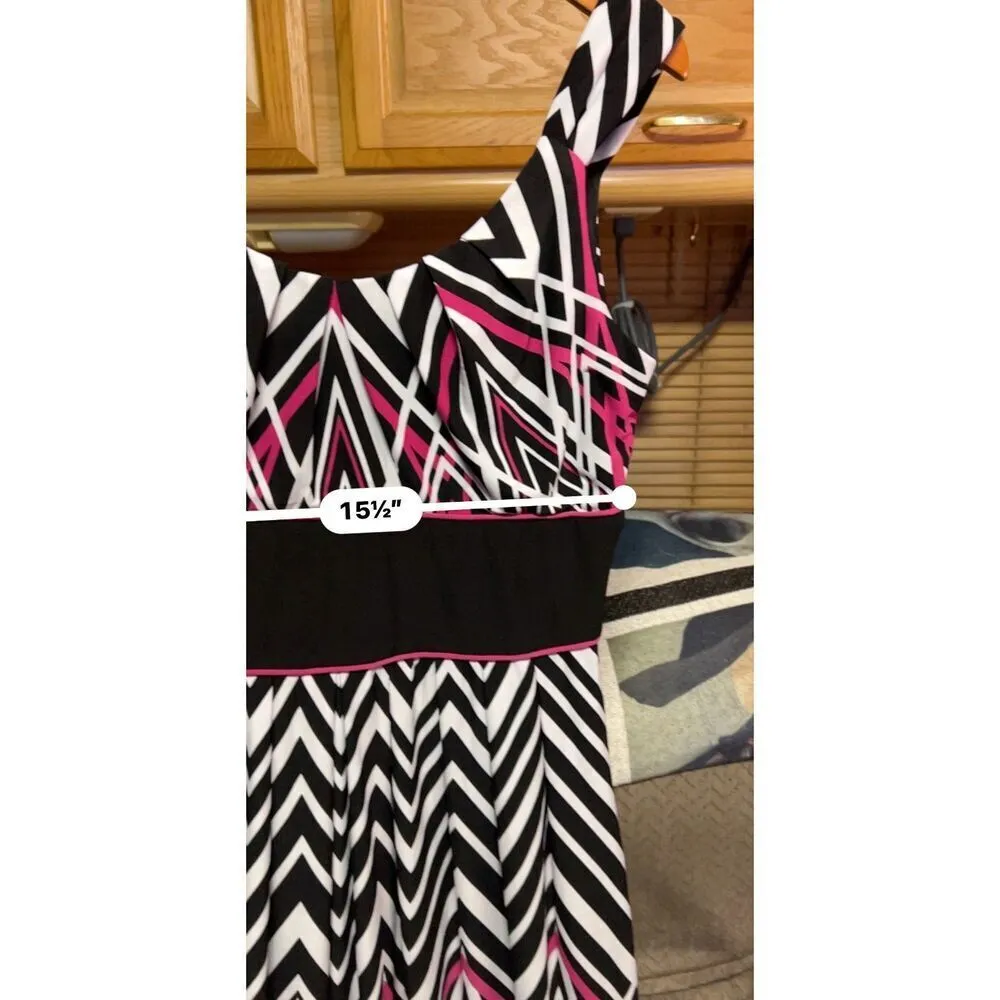 R&M Richards Dress and Jacket Set - Black and White Print - Size 10 - Image 11