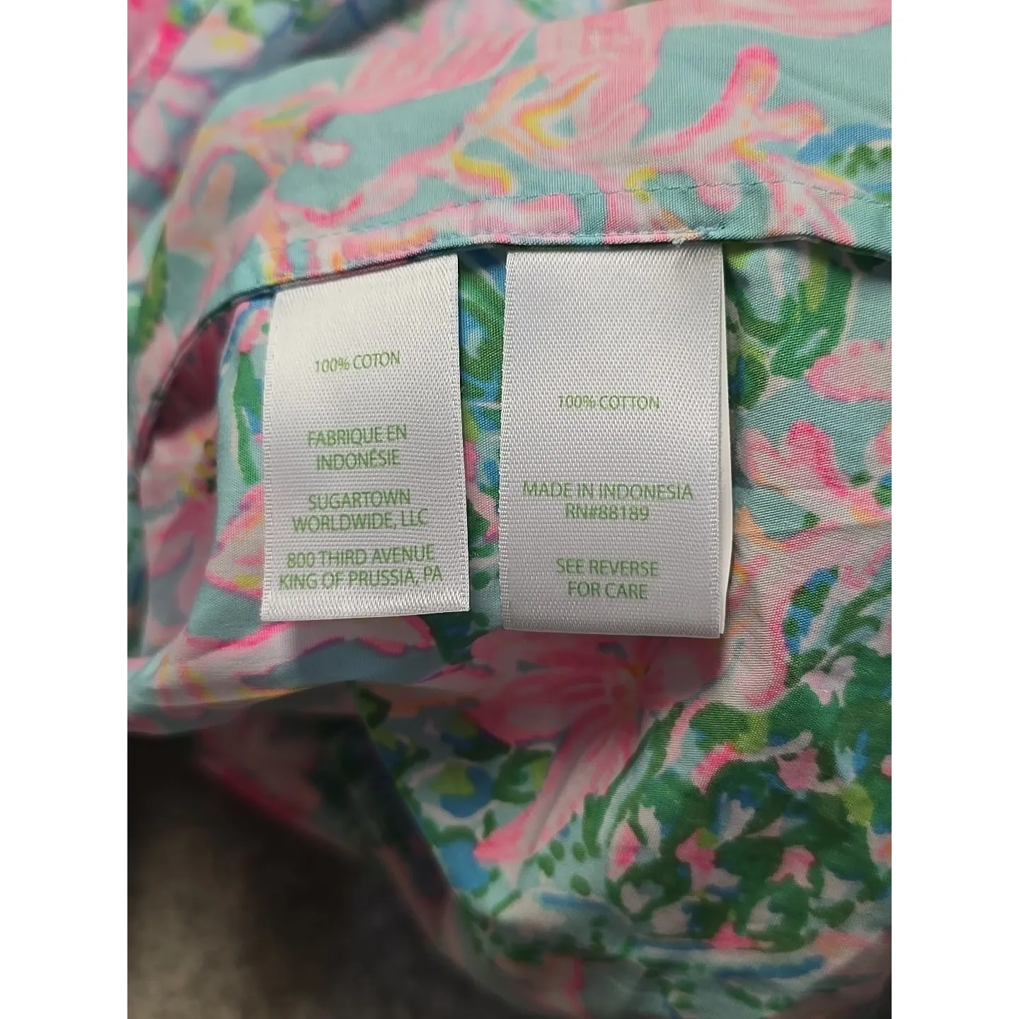 LILLY‎ PULITZER Zeldie One-Shoulder Ruffle Top Surf Blue So Shellegant Sz XL - Image 8