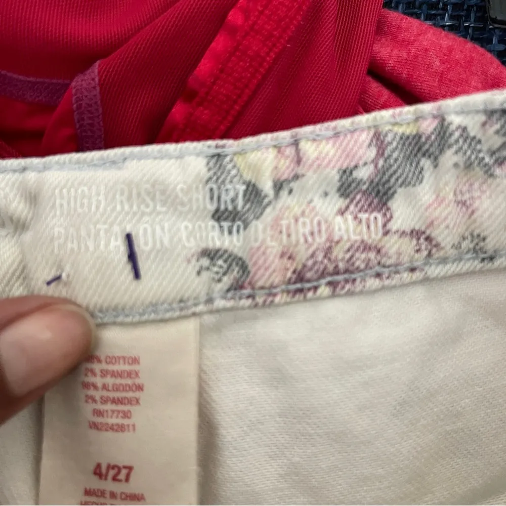 MOSSIMO | White Floral High Rise Cut - Image 4