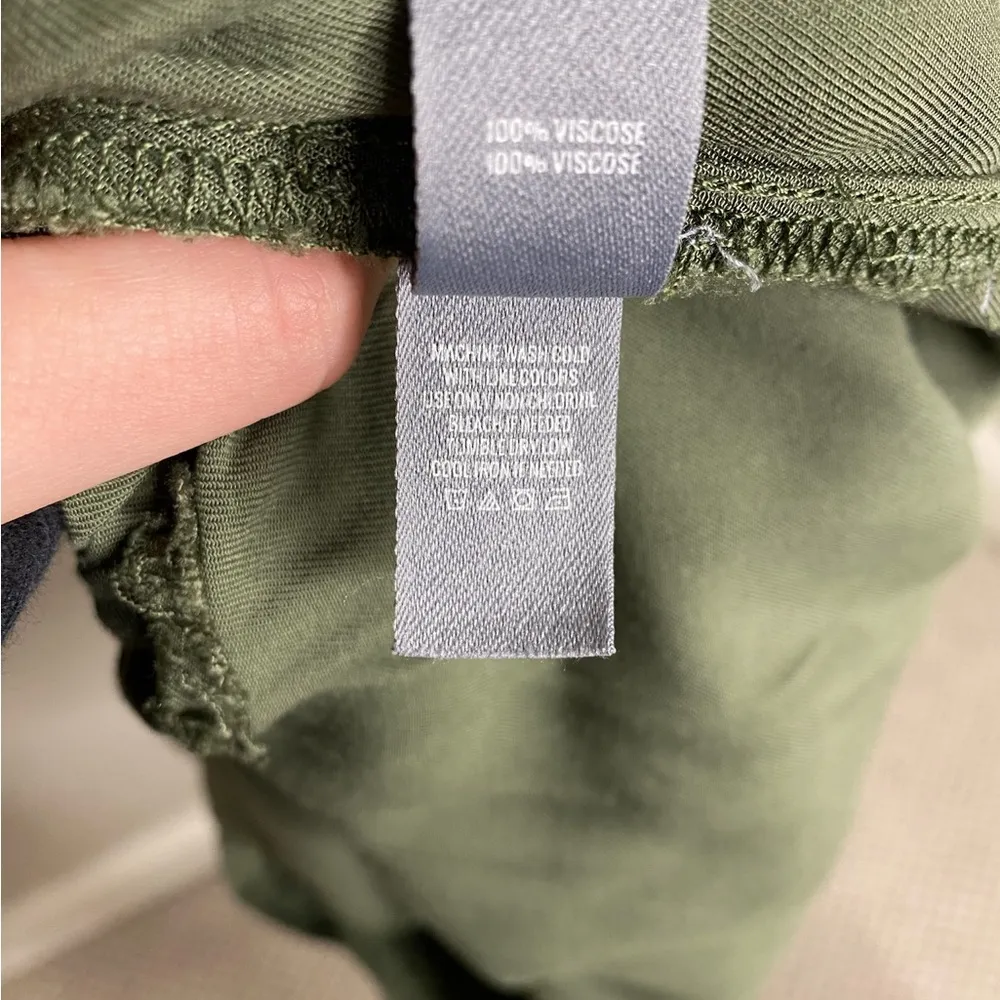 Aerie Olive Green Short Sleeve Utility Romper Small - Image 4