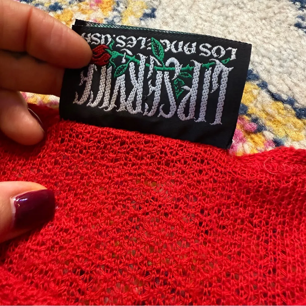 RARE Vintage Y2K Lip Service Goth Punk Safety Pin Top Size Small - Image 13