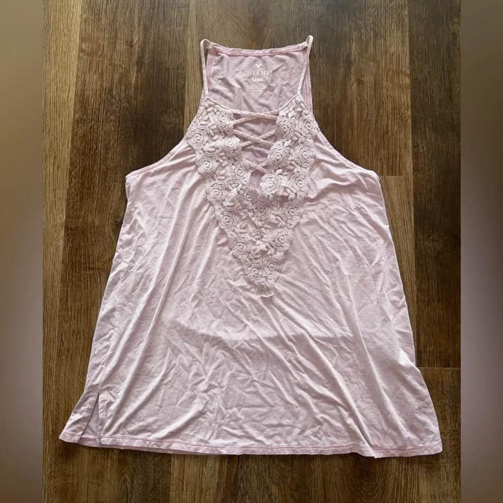 American Eagle Outfitters Blush Lace Tank Top - Image 2