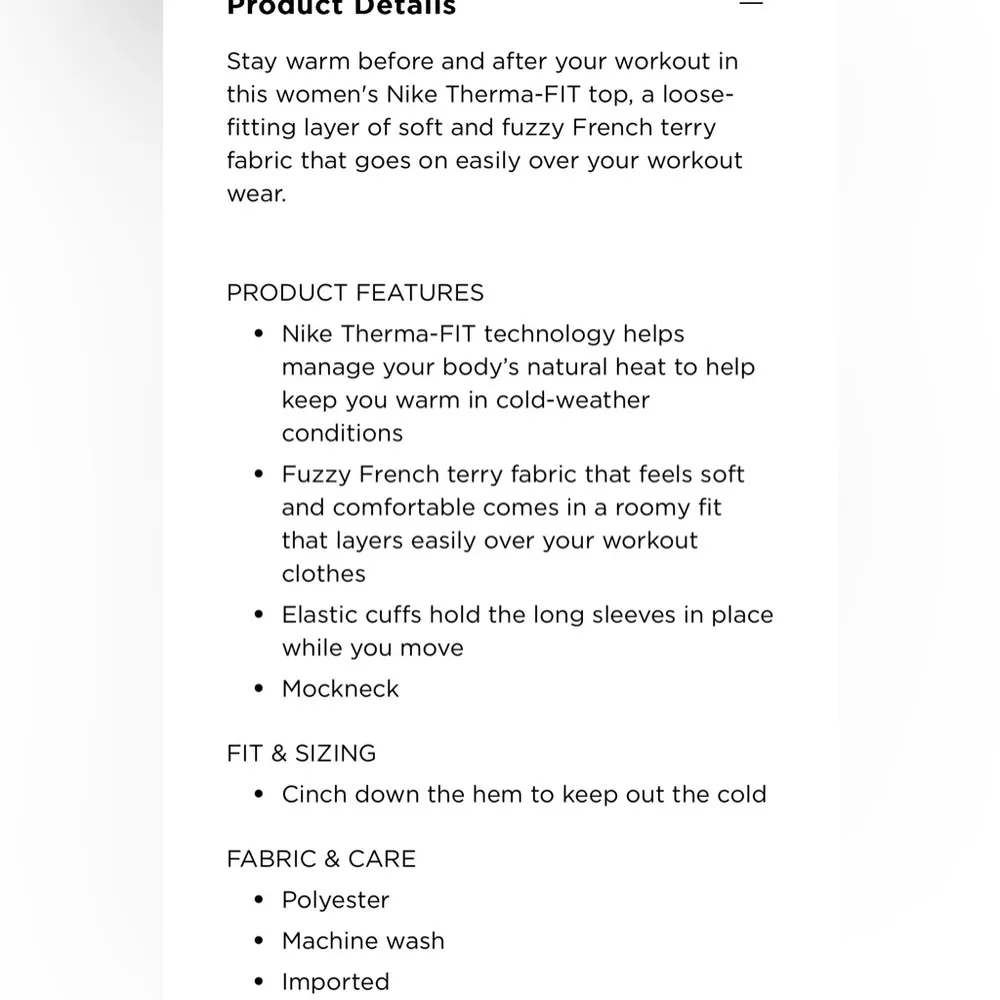 Nike Women’s Plus Size  Therma-FIT Fuzzy Training Pullover 1X - Image 6