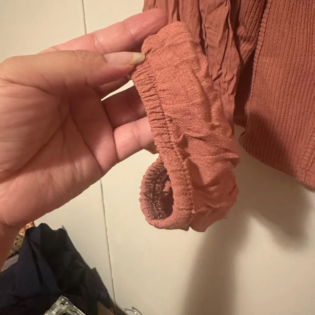 Arizona Jean Company Blush Pink Puff Sleeve Top - Image 5