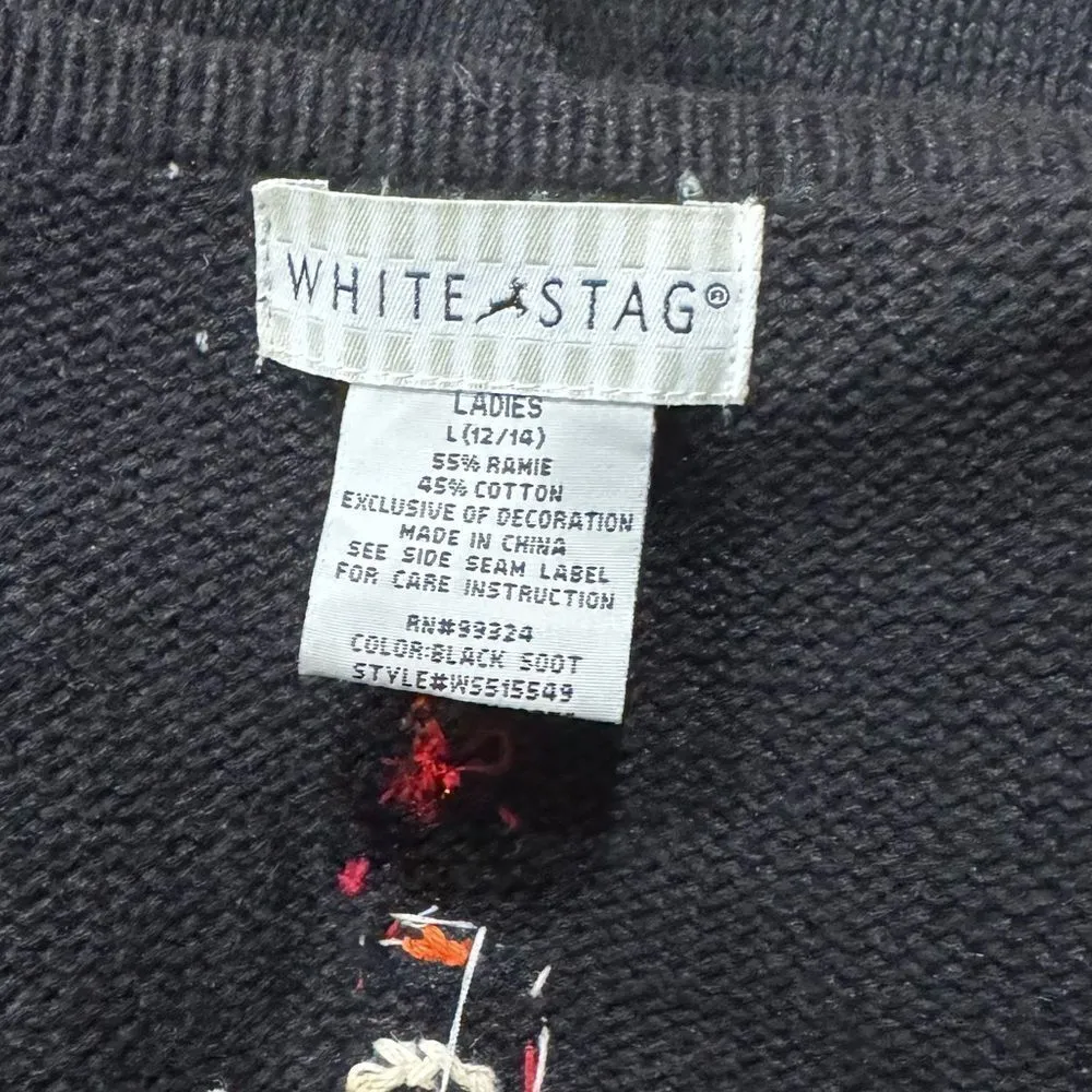 Vintage White Stag 90’s Snowman Embroidered Vest Women’s Large - Image 2