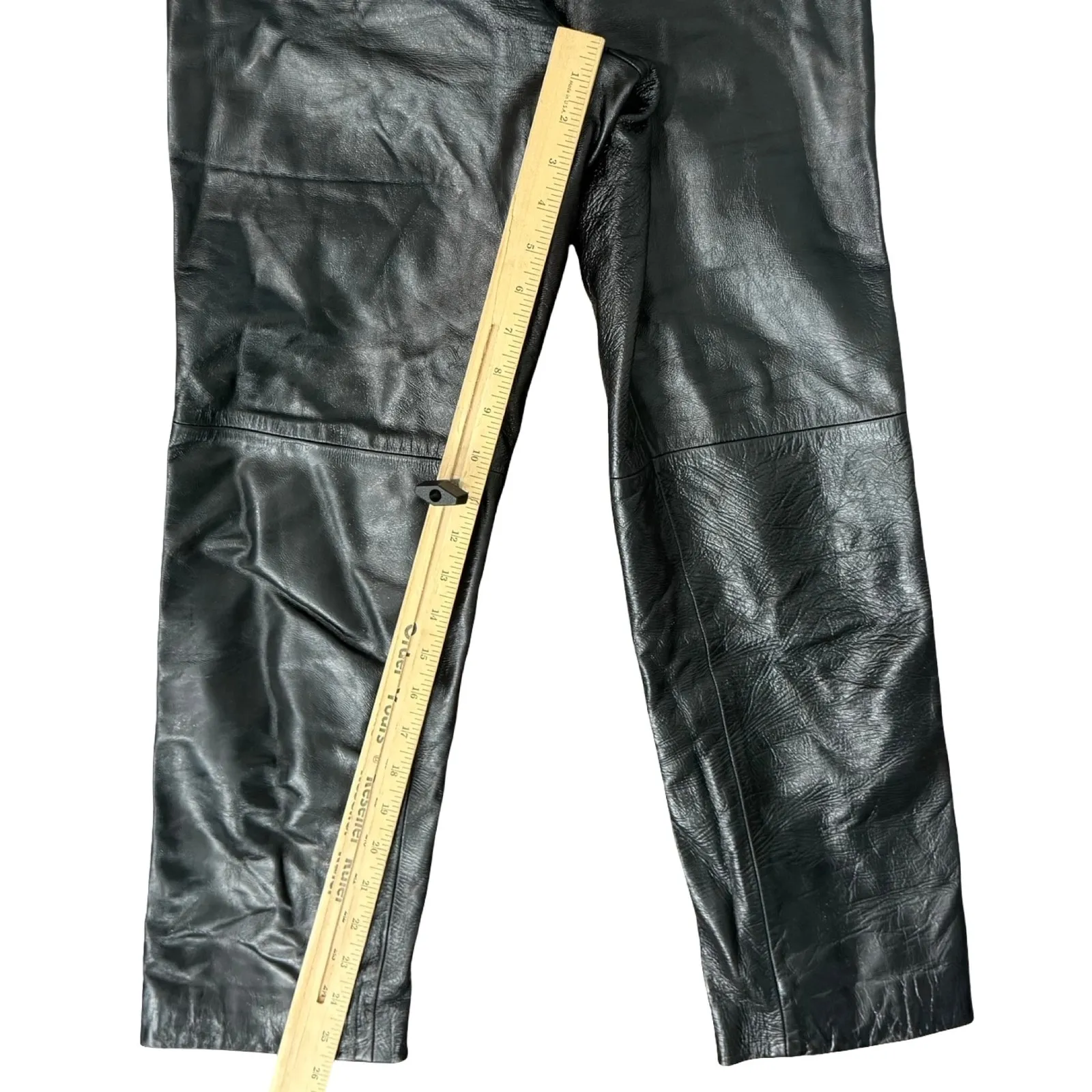 LPA Revolve Black 100% Leather High Rise Lined Slim Tapered Leg Pants Size S - Image 4