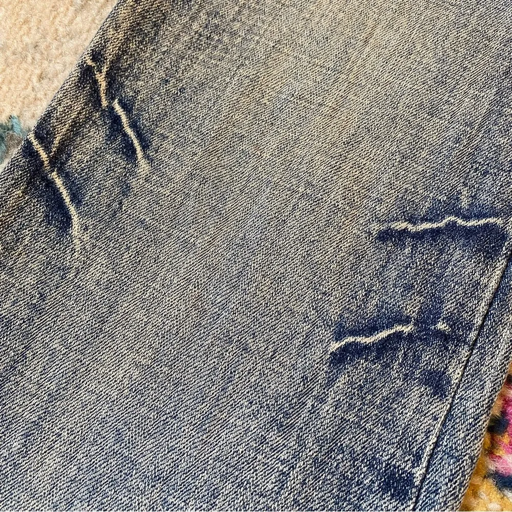 Vintage Y2K Harvé Benard Y2K Low Rise Lightening Bolt Flare Jeans Size 26 - Image 7