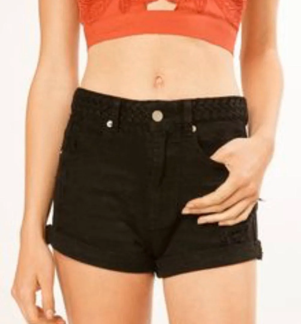 Braided Denim Jeans Folded Shorts - Image 2