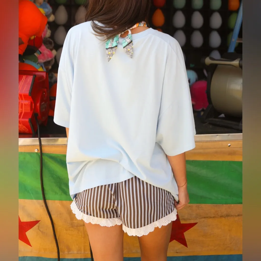 NWT Daydreamer Johnny Cash American Rebel OS Tee - Airey Blue - One Size - Image 5