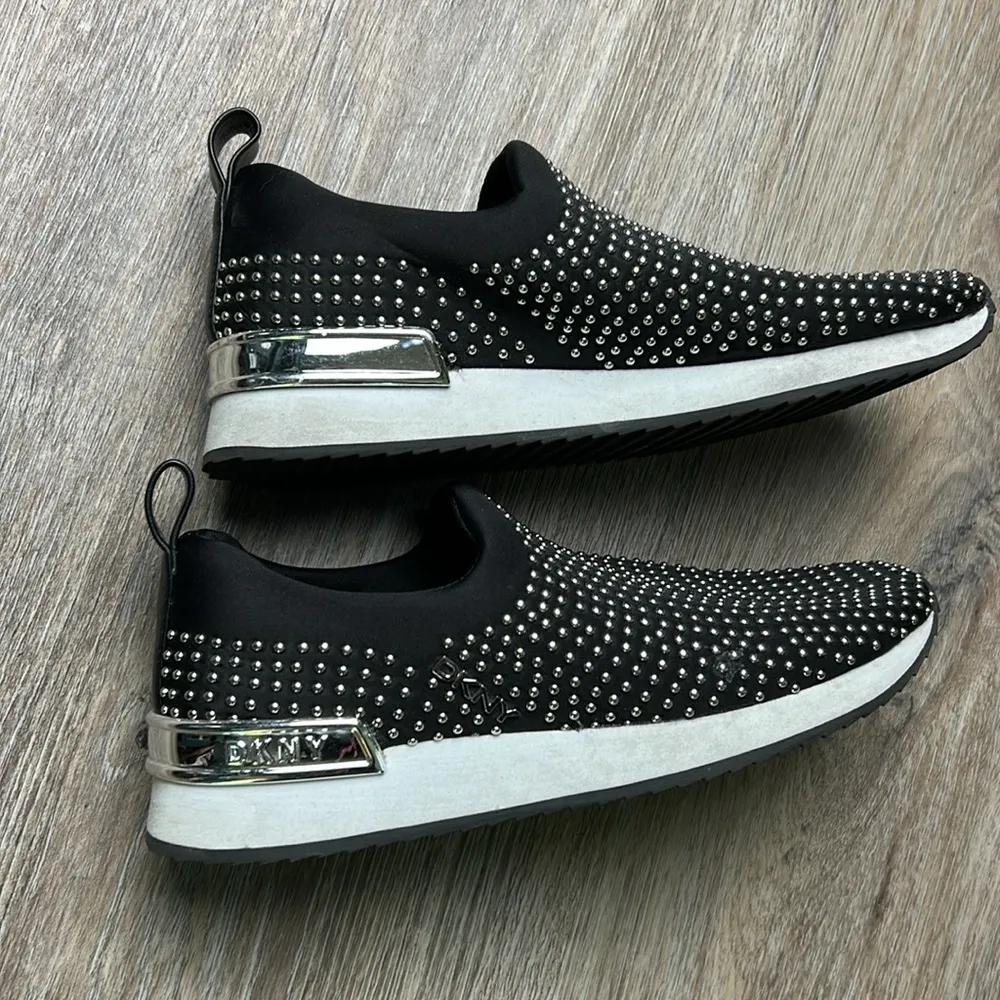 DKNY Black Studded Shoes Unisex Men’s Size 5/Women’s Size 7 - Image 6