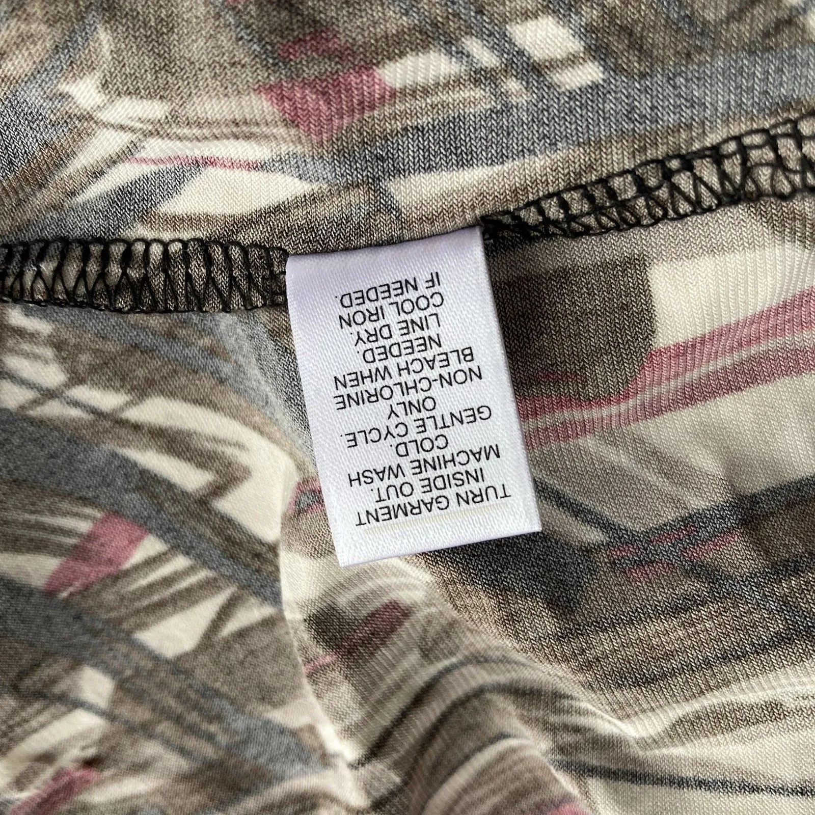 Cato’s Geometric Blouse Top S Shimmer Dots Shirt Stripe Print Bell Sleeve Career - Image 12