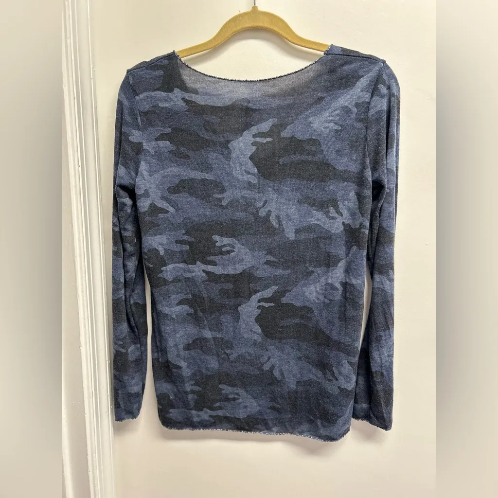 Venti6 Blue Camouflage Viscose Blend Garment Size L - Image 2