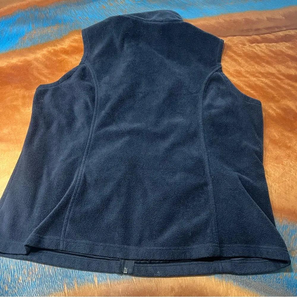 Columbia Black Fleece Vest size 1X full zip hand pockets outdoor - Image 4