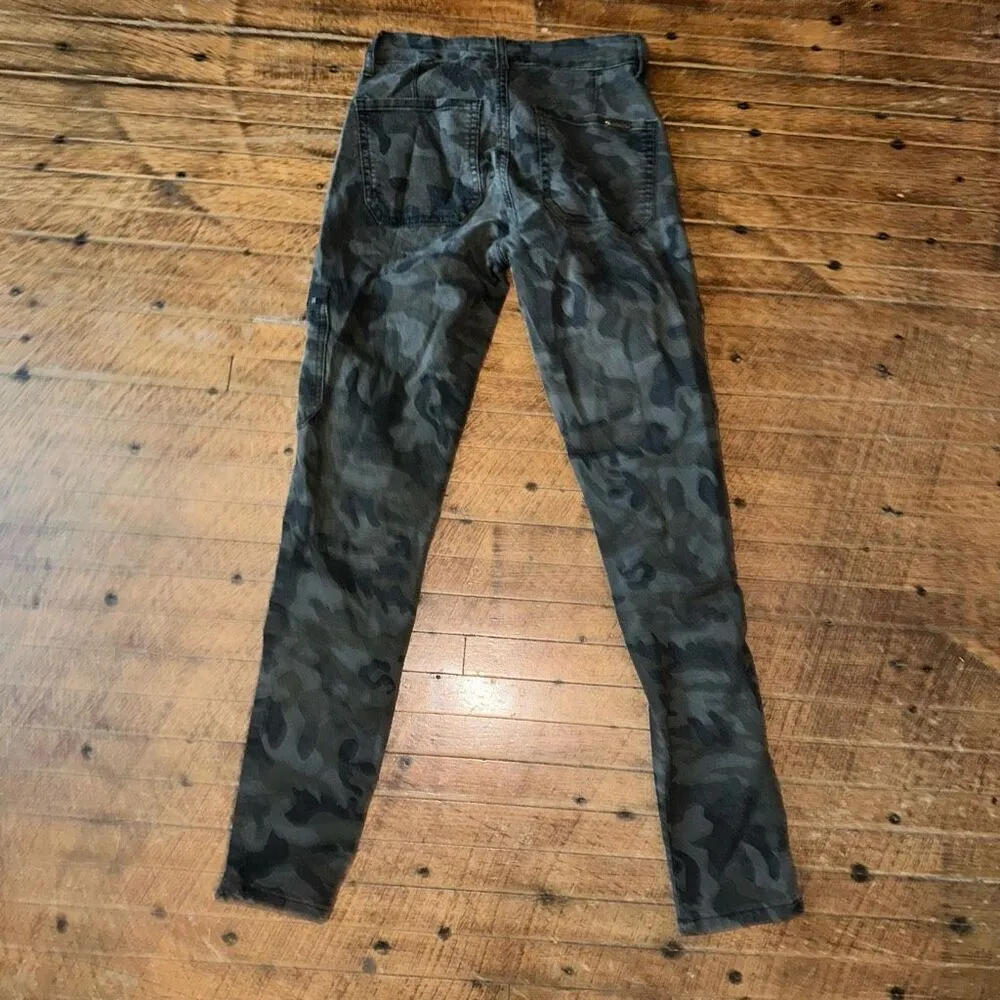 Kancun olive camo slim 25 stretchy ankle pants Green - Image 3