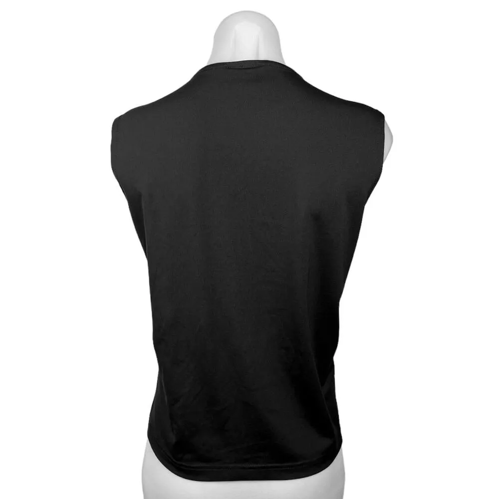Monte Carlo Black Crew Neck Soft Pullover Plain Simple Muscle Tee Top Size XL - Image 2