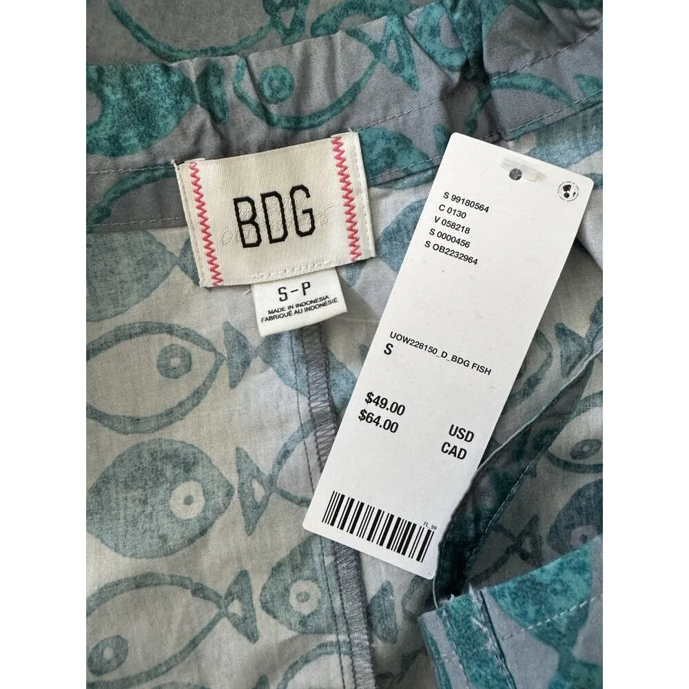 NWT BDG UO Eva Tie Front Ruched Strap Trapeze Mini Dress Size Small - Image 8