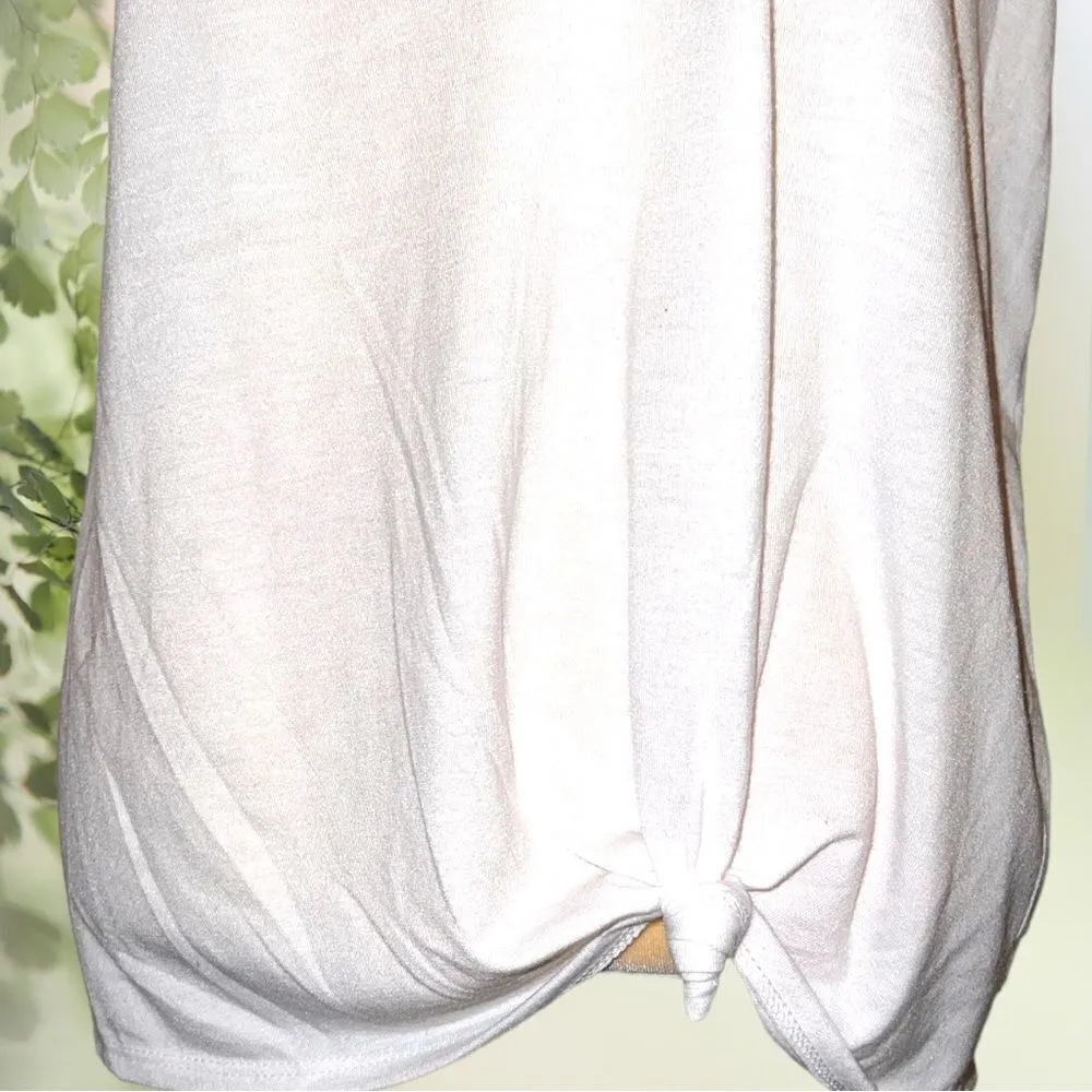 So brand white super nice new tie hem vneck tee shirt! - Image 3