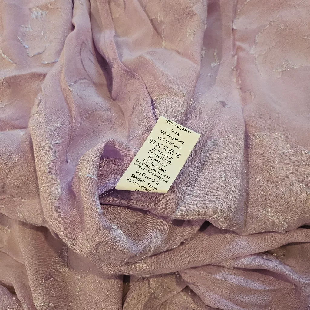 HOUSE OF CB 'Seren' Soft Lilac Orchid Purple Floral Lace Back Maxi Dress - Image 12