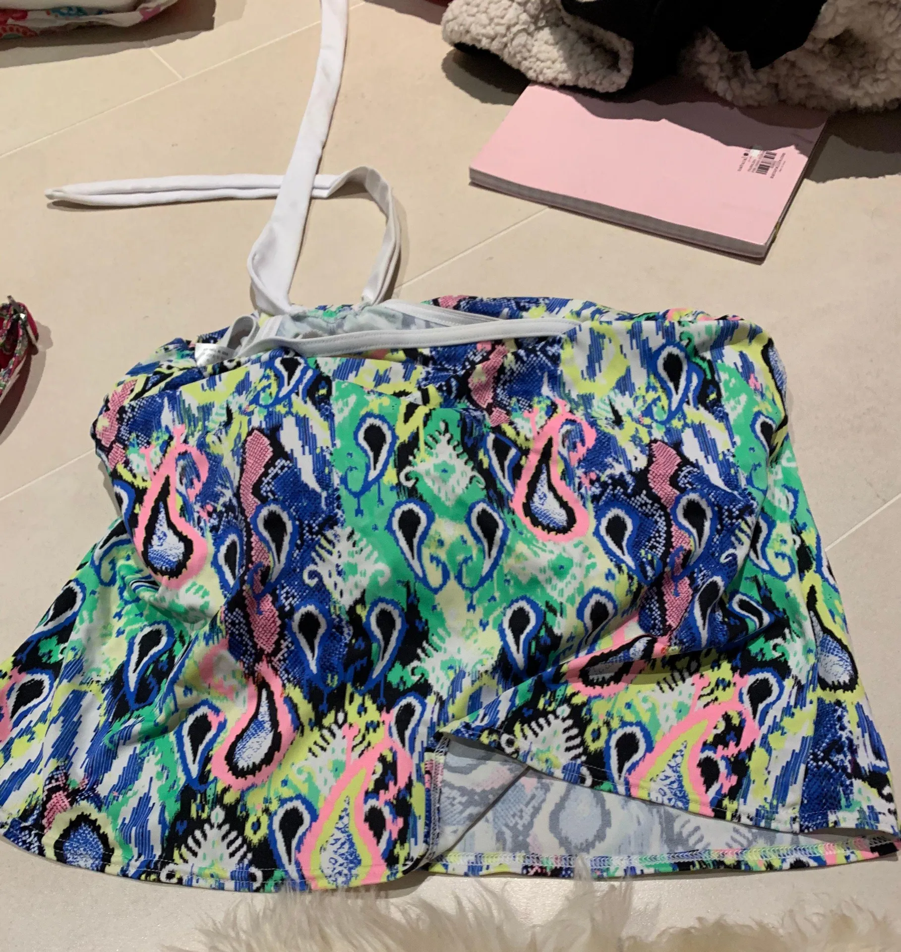 Multicolor tank bikini top Multiple Size L - Image 2