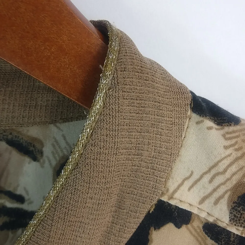 Popovitch L Vintage Knit Golden Leopard Long Jacket Black Size L - Image 5