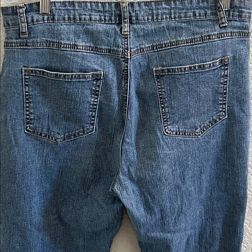 COS Embroidered Black Lace & Embellished Blue Jeans Size 14 - Image 5