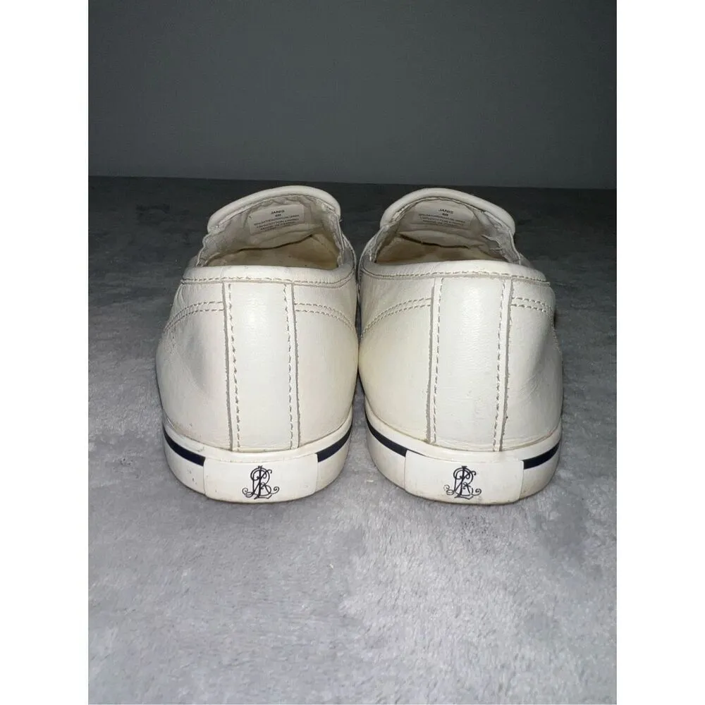 Lauren Ralph Lauren Janis Shoes Leather Slip On Flats - Womens 8 - Image 4
