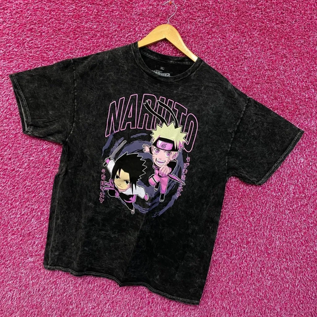 Naruto Chibi Style Mineral Wash Anime Tshirt size Extra Larg - Image 3