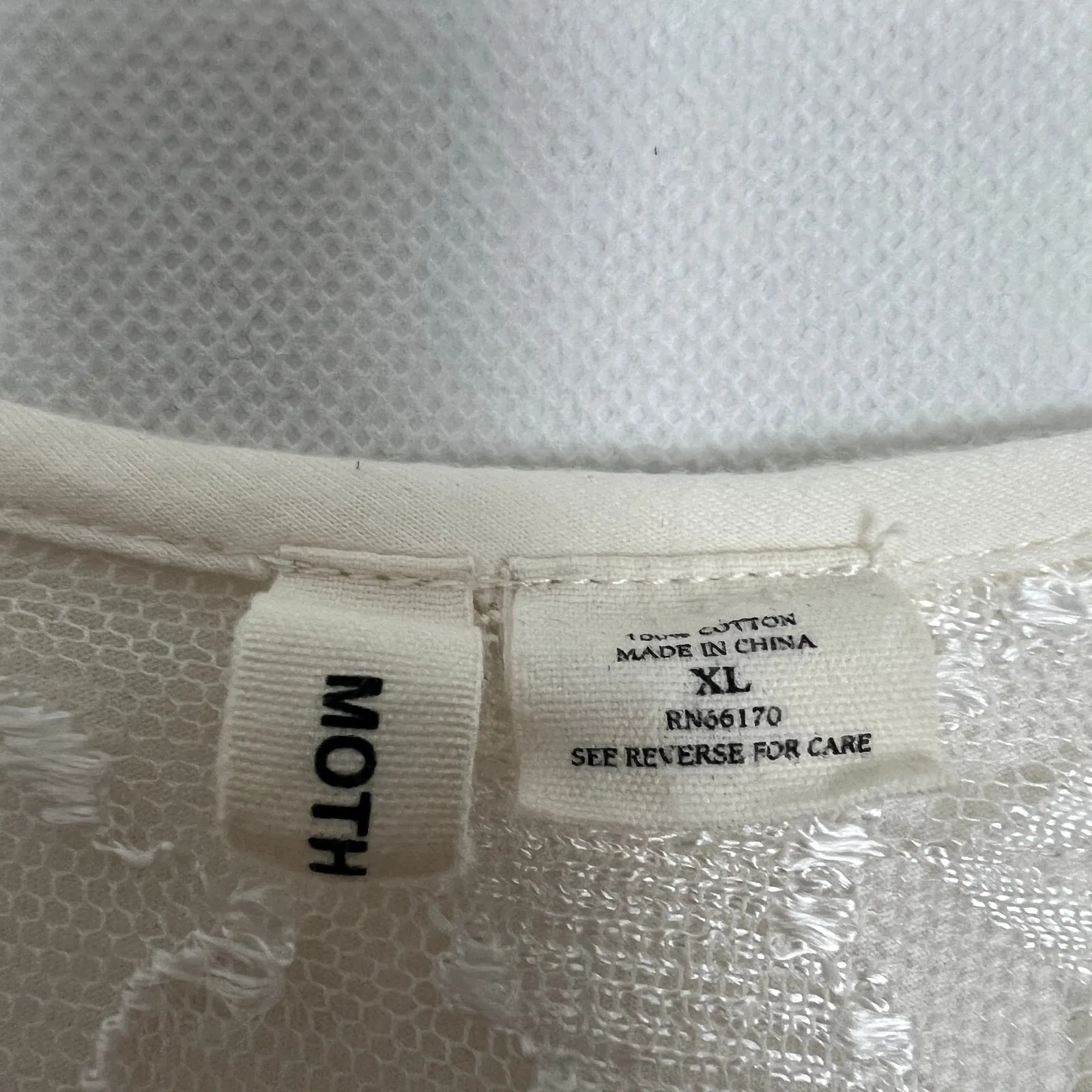 Y2K Vintage Moth Womens Top XL Stretch Preppy Retro Minimalist Coquette Grunge - Image 2