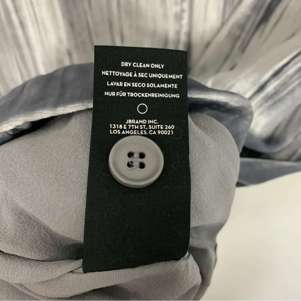 J Brand Gray Velvet Silk Blend Duster Jacket Size XS - Image 13