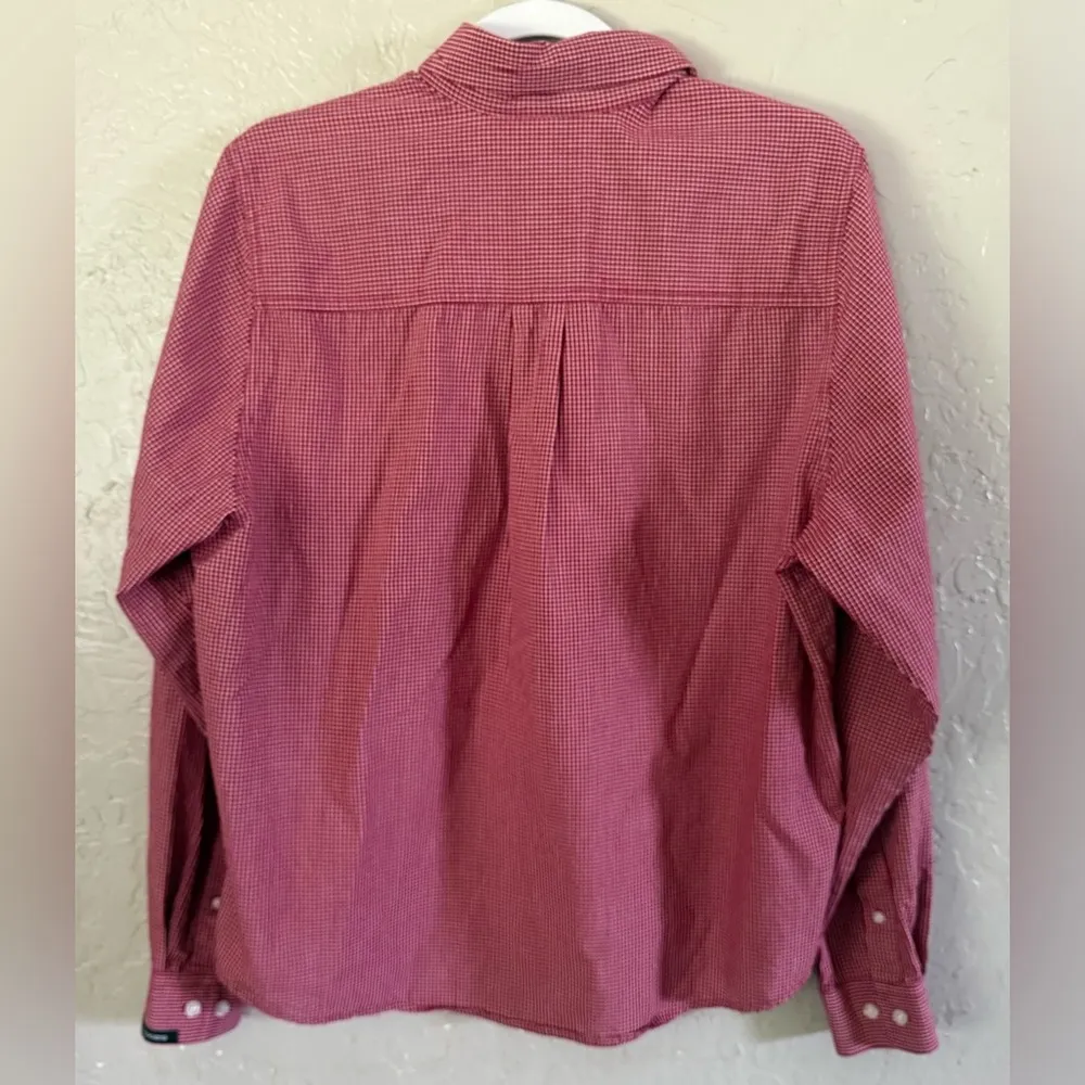 Rockies Plaid Long Sleeve Cotton Button Down Womens Large Shirt Red - Image 10