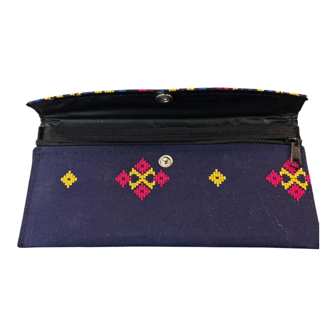 Navy Blue Aztec Print Wallet - Image 3