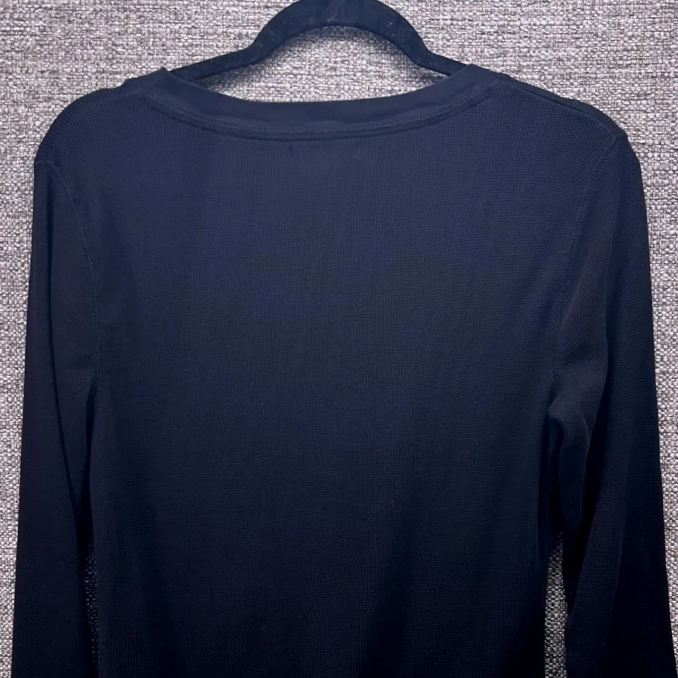 Lauren Jeans Co Womens Henley L Black‎ Alt ASO Bella Swan Elena Gilbert Waffle - Image 4