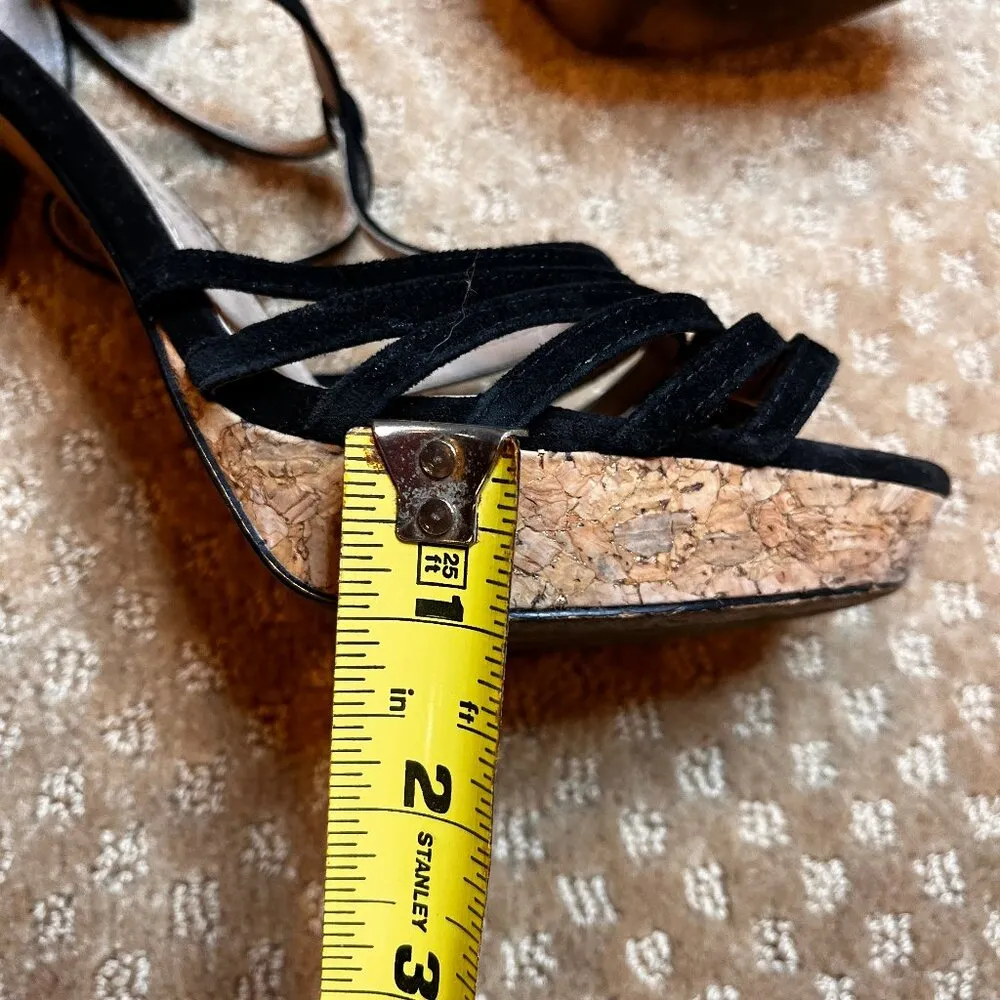Charles by Charles David Black Block Heel Platform Strappy Sandal SZ 10 HOCO - Image 6
