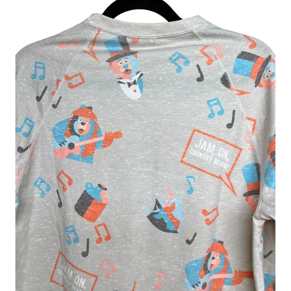 DISNEY Parks JAM ON COUNTRY BEARS Jamboree Pullover Sweatshirt Gray Size S - Image 4